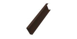 Декоративная накладка на столб универсальная 62х55 для забора жалюзи 0,45 Drap TwinColor RAL 8017 шоколад (2,5м)