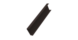 Декоративная накладка на столб универсальная 62х55 для забора жалюзи 0,45 Drap-double TX RR 32 темно-коричневый (2,5м)