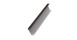 Декоративная накладка на столб универсальная 62х55 для забора жалюзи 0,5 Satin Matt RR 32 темно-коричневый (2м)