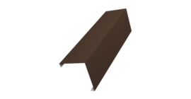 Декоративная накладка на столб универсальная угловая 80х80 для забора жалюзи 0,45 Drap RAL 8017 шоколад (1,8м)