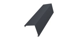 Декоративная накладка на столб универсальная угловая 80х80 для забора жалюзи 0,5 PurLite Matt RAL 7024 мокрый асфальт (1,8м)