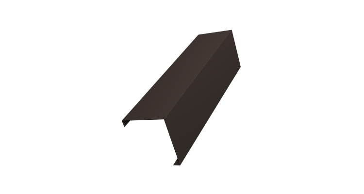 Декоративная накладка на столб универсальная угловая 80х80 для забора жалюзи 0,5 Velur X RR 32 темно-коричневый (1,8м)