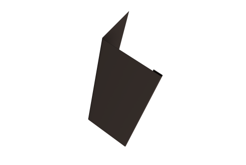 Нащельник для калиток и ворот 25х35 жалюзи Milan, Tokyo, Palermo 0,45 Drap-double TX RR 32 темно-коричневый (L2,0)