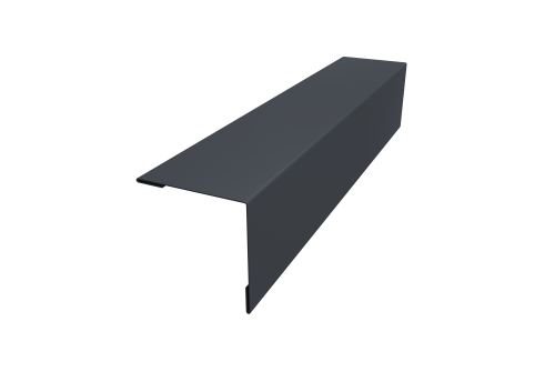 Планка завершающая 50х50 жалюзи Milan 0,45 Drap-double TX RAL 7024 мокрый асфальт (2м)